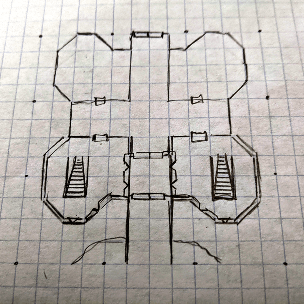 How to Draw a Fort Step 2